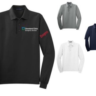 Men's Blend Pique Polo-Long Sleeve